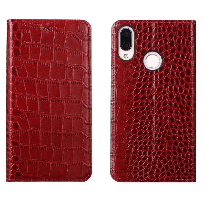 Custodia Redmi 7 Folio Rosso Modello, Cover Redmi 7 Pelle Piccola Tutto Incluso