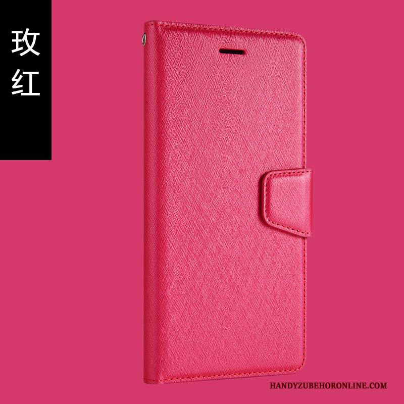 Custodia Redmi 7 Folio Rosso Piccola, Cover Redmi 7 Pelle Putelefono