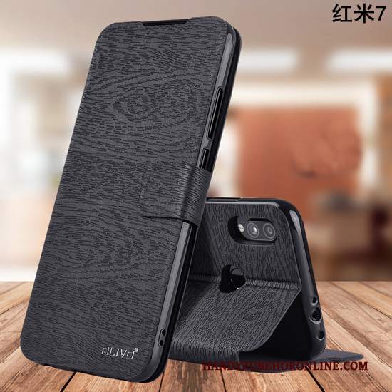 Custodia Redmi 7 Pelle Oro Anti-caduta, Cover Redmi 7 Protezione Telefono Piccola