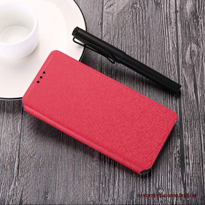 Custodia Redmi 7 Pelle Telefono Rosso, Cover Redmi 7 Folio Piccola Blu Scuro