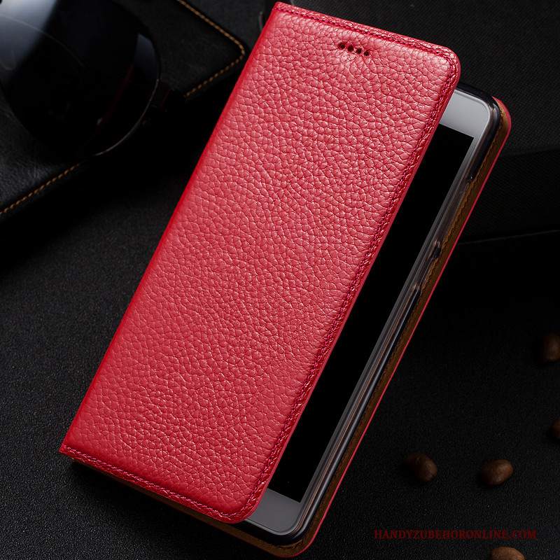 Custodia Redmi 7 Pelle Telefono Rosso, Cover Redmi 7 Protezione Piccola Anti-caduta