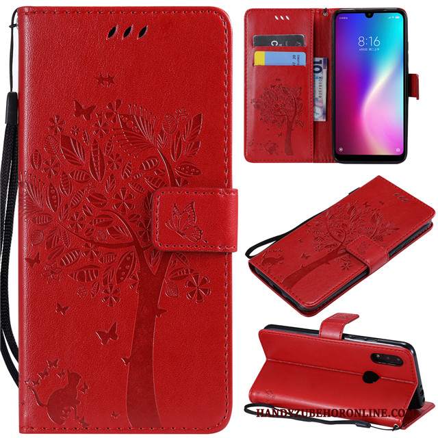 Custodia Redmi 7 Silicone Piccolatelefono, Cover Redmi 7 Pelle Rosso Morbido