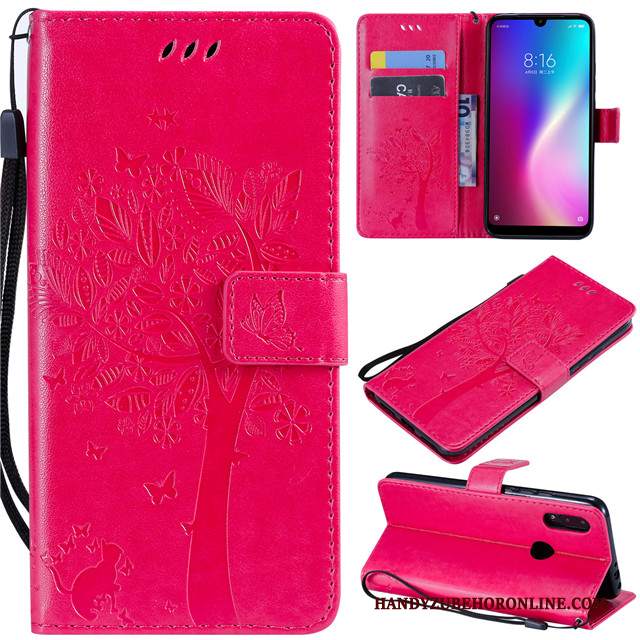 Custodia Redmi 7 Silicone Piccolatelefono, Cover Redmi 7 Pelle Rosso Morbido