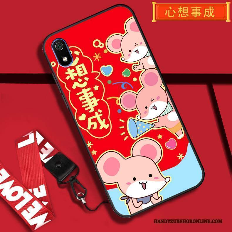 Custodia Redmi 7a Cartone Animato Festivo Tutto Incluso, Cover Redmi 7a Protezione Telefono Ornamenti Appesi