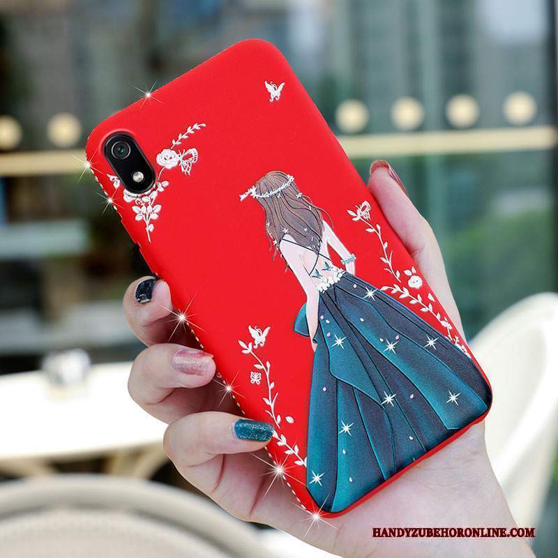 Custodia Redmi 7a Creativo Piccola Di Personalità, Cover Redmi 7a Protezione Telefono Net Red