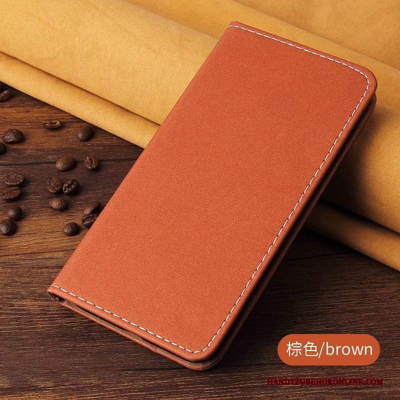 Custodia Redmi 7a Pelle High End Carta, Cover Redmi 7a Folio Piegare Macchiati