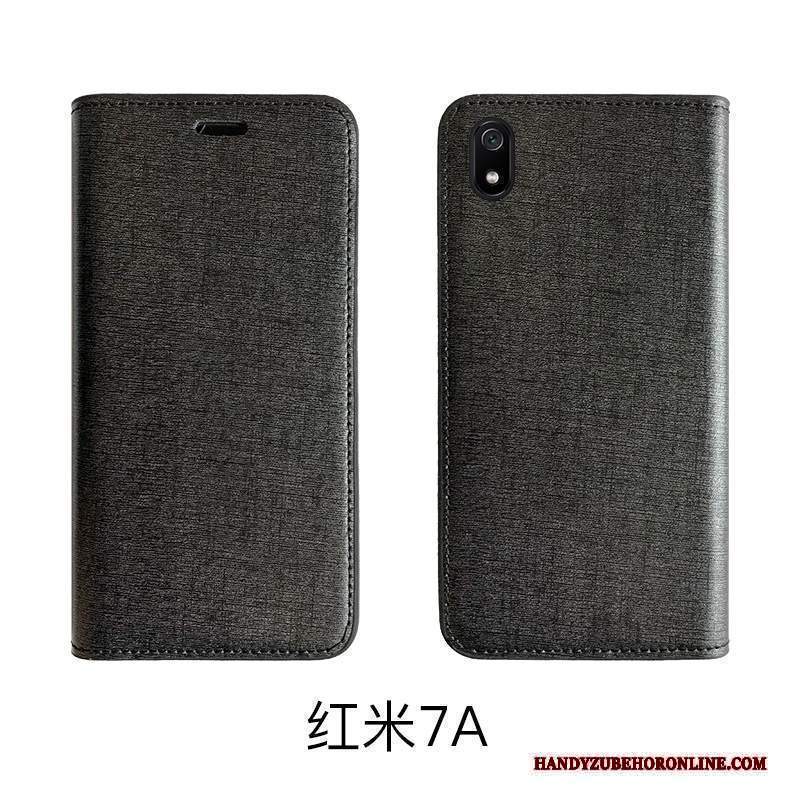 Custodia Redmi 7a Pelle Telefono Tutto Incluso, Cover Redmi 7a Protezione Piccola Nero