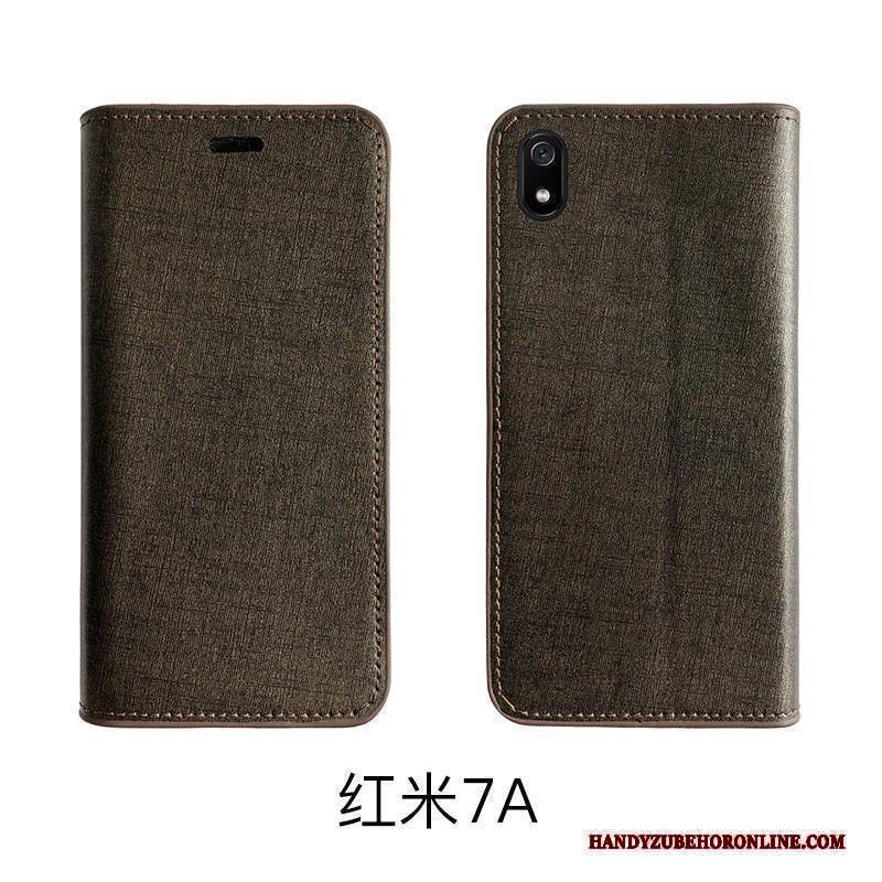 Custodia Redmi 7a Pelle Telefono Tutto Incluso, Cover Redmi 7a Protezione Piccola Nero