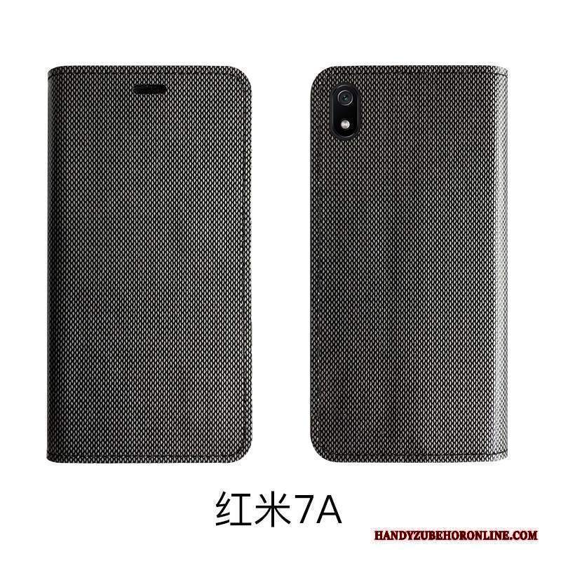 Custodia Redmi 7a Pelle Telefono Tutto Incluso, Cover Redmi 7a Protezione Piccola Nero