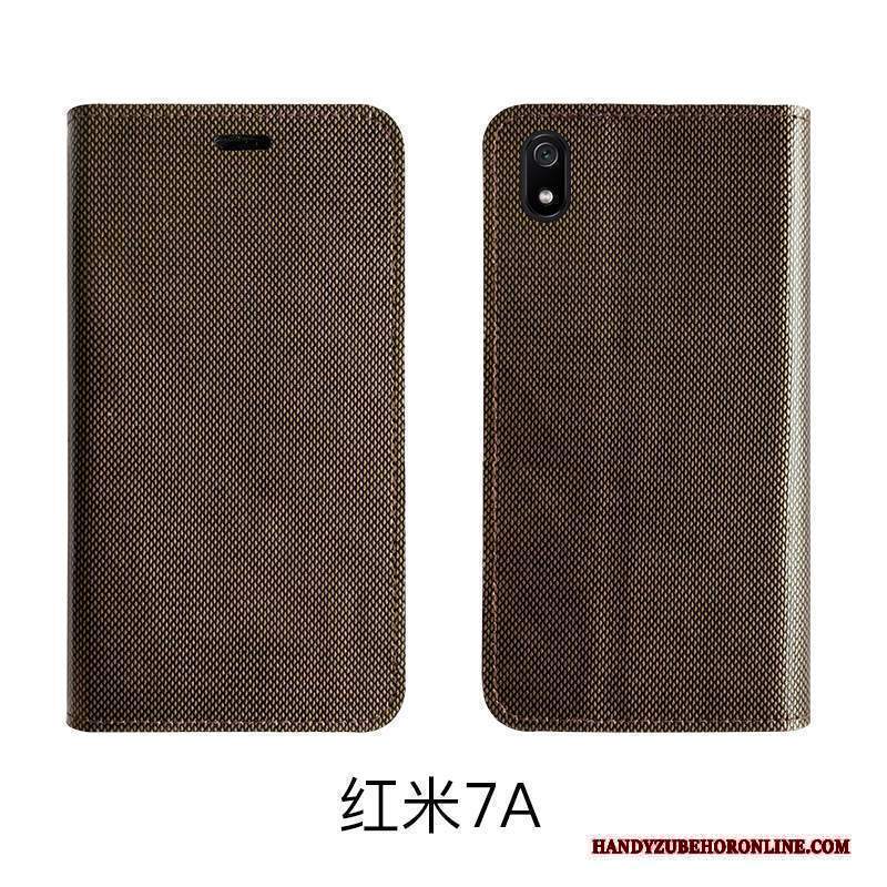 Custodia Redmi 7a Pelle Telefono Tutto Incluso, Cover Redmi 7a Protezione Piccola Nero