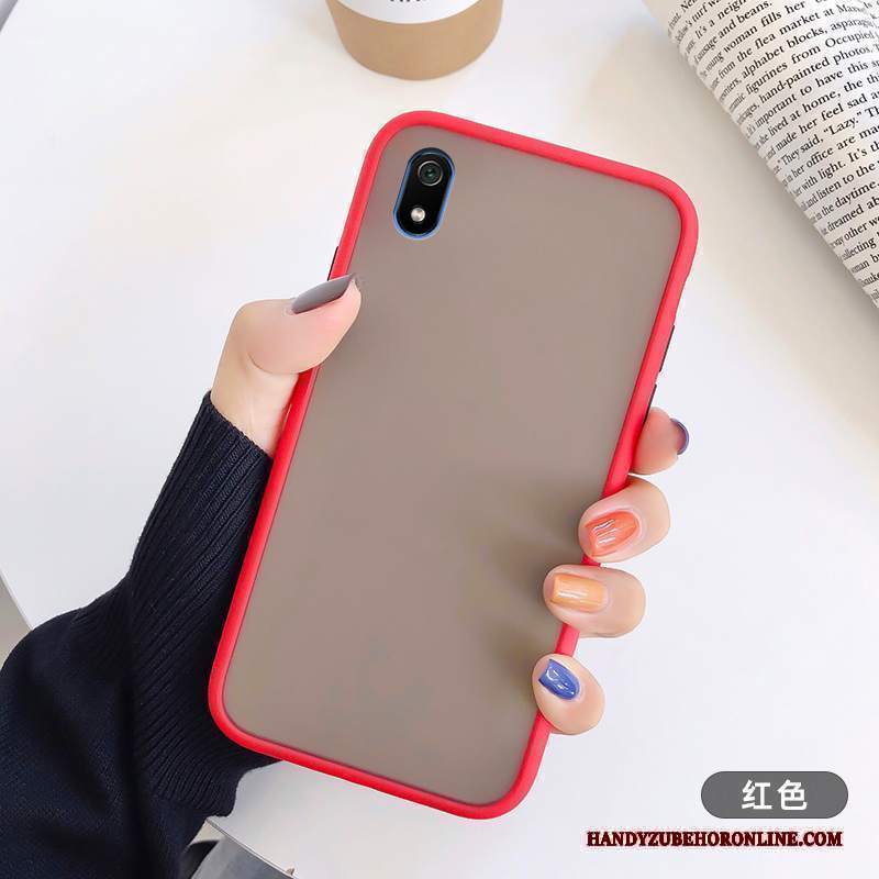 Custodia Redmi 7a Protezione Piccola Monocromatico, Cover Redmi 7a Creativo Rosso Di Personalità