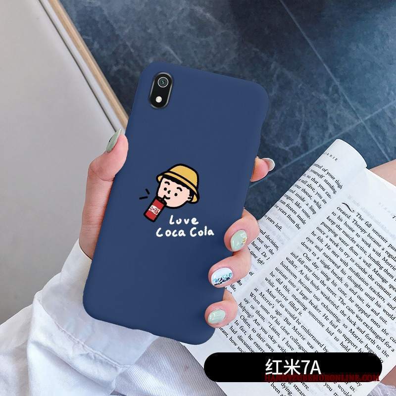 Custodia Redmi 7a Protezione Telefono Blu, Cover Redmi 7a Cartone Animato Morbido Sottile