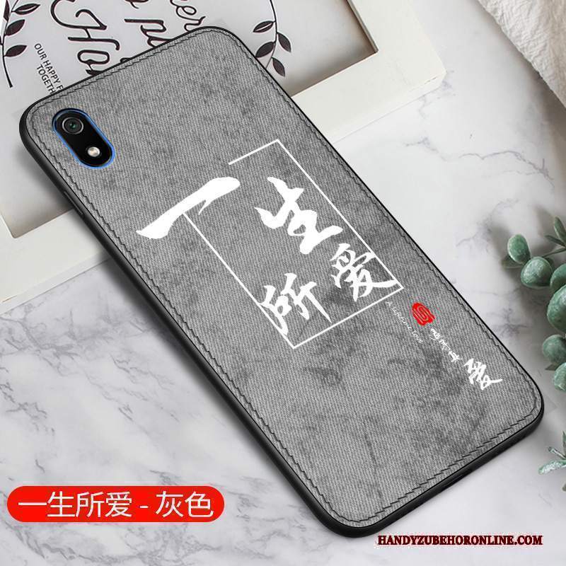 Custodia Redmi 7a Silicone Grigio Piccola, Cover Redmi 7a Creativo Modellotelefono