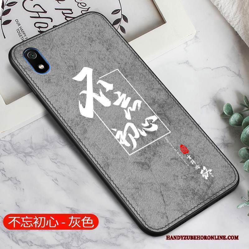 Custodia Redmi 7a Silicone Grigio Piccola, Cover Redmi 7a Creativo Modellotelefono