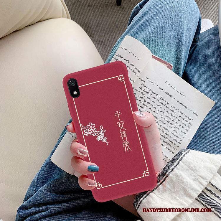 Custodia Redmi 7a Silicone Sottile Rosso, Cover Redmi 7a Morbido Anti-caduta