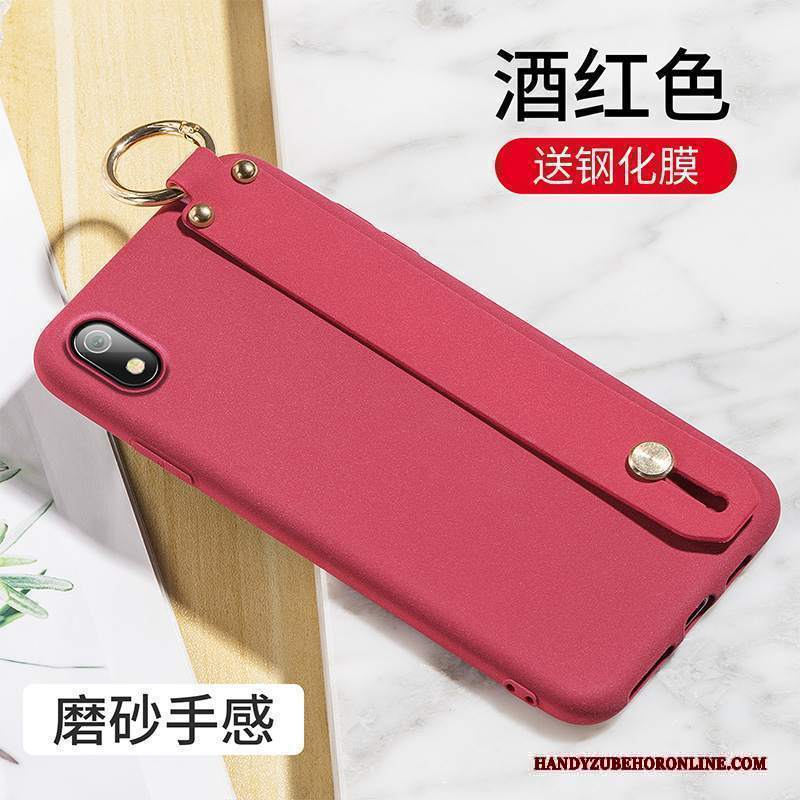 Custodia Redmi 7a Silicone Telefono Rosso, Cover Redmi 7a Protezione Grigio Macchiati