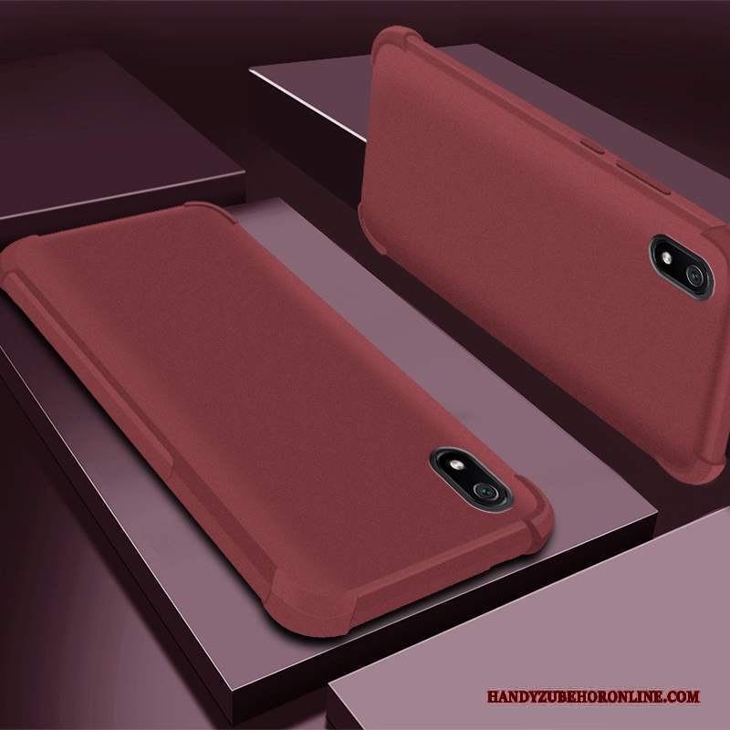 Custodia Redmi 7a Silicone Tutto Incluso Porpora, Cover Redmi 7a Protezione Telefono Rosso