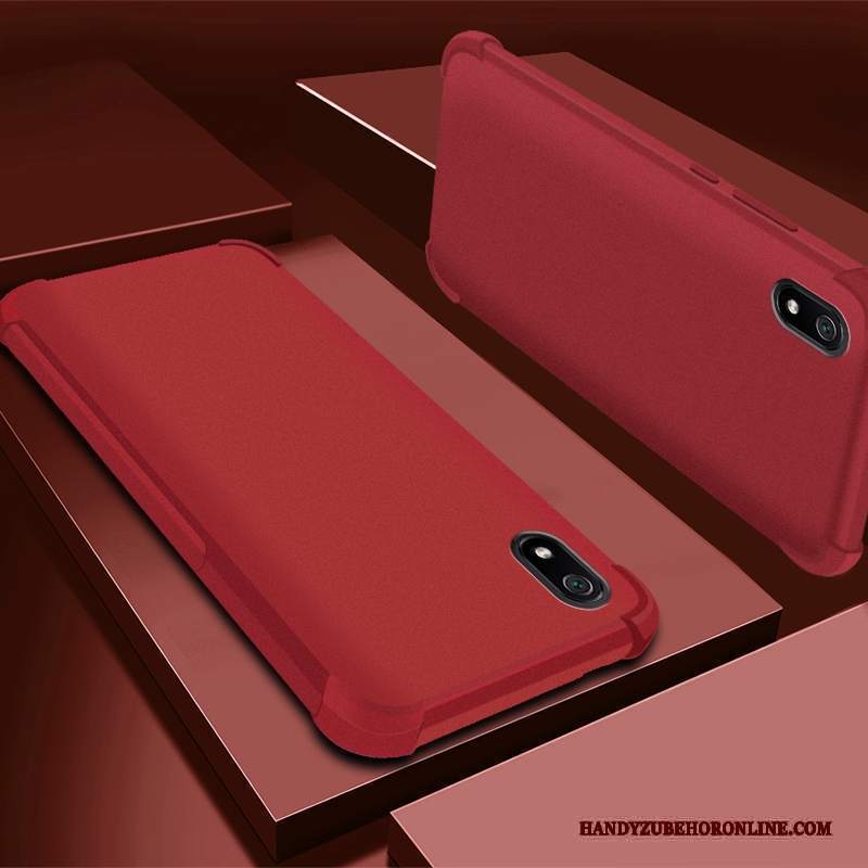 Custodia Redmi 7a Silicone Tutto Incluso Porpora, Cover Redmi 7a Protezione Telefono Rosso