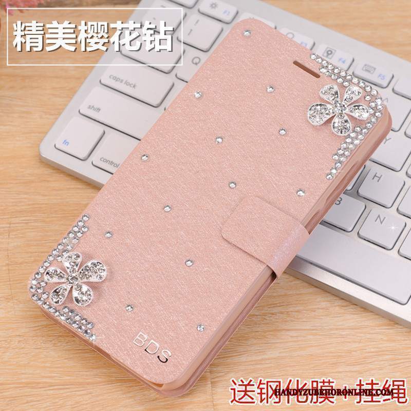 Custodia Redmi 7a Strass Anti-caduta Rosso, Cover Redmi 7a Creativo Collo Appeso Tutto Incluso