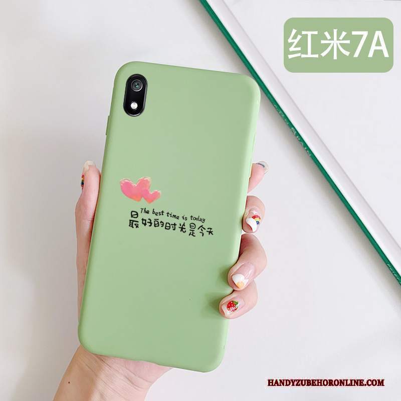 Custodia Redmi 7a Verde Fresco, Cover Redmi 7a Telefono Rosso