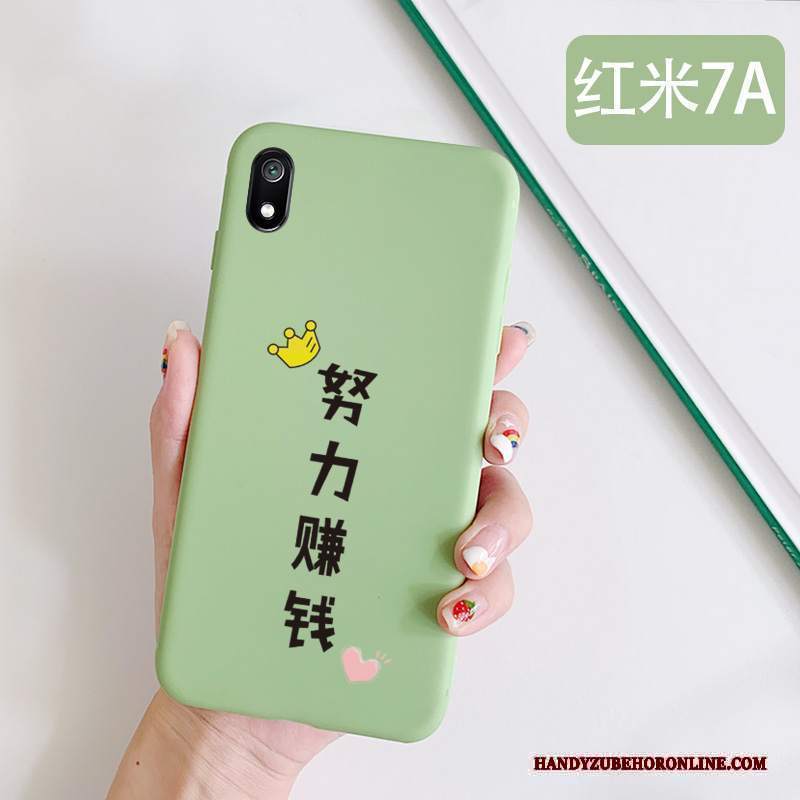 Custodia Redmi 7a Verde Fresco, Cover Redmi 7a Telefono Rosso