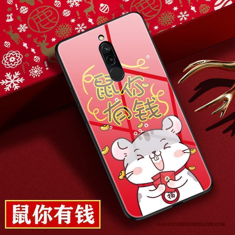 Custodia Redmi 8 Creativo Di Personalità Vetro, Cover Redmi 8 Cartone Animato Difficile Macchiati