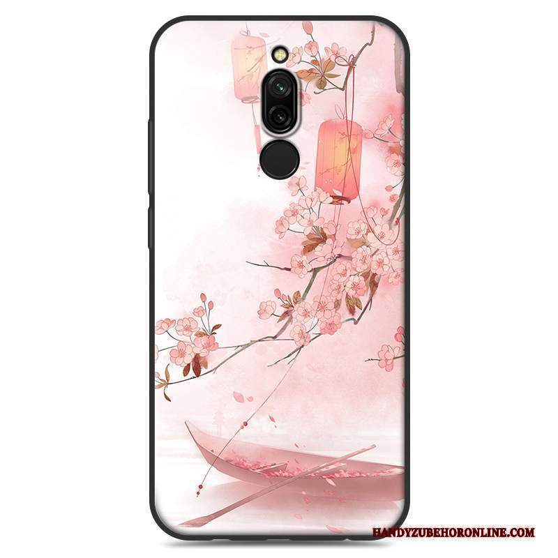 Custodia Redmi 8 Creativo Piccola Stile Cinese, Cover Redmi 8 Protezione Morbido Bianco