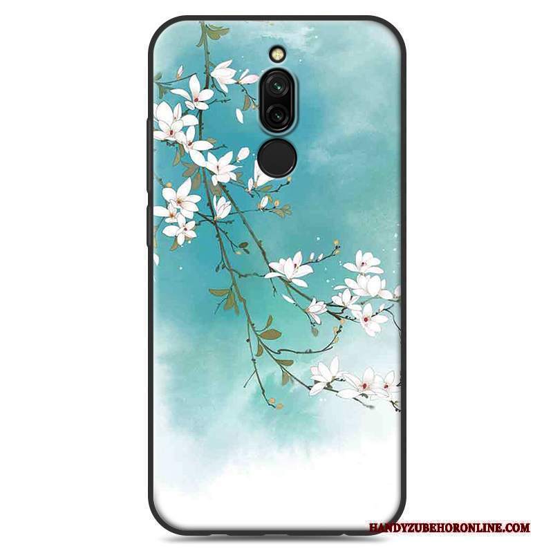 Custodia Redmi 8 Creativo Piccola Stile Cinese, Cover Redmi 8 Protezione Morbido Bianco