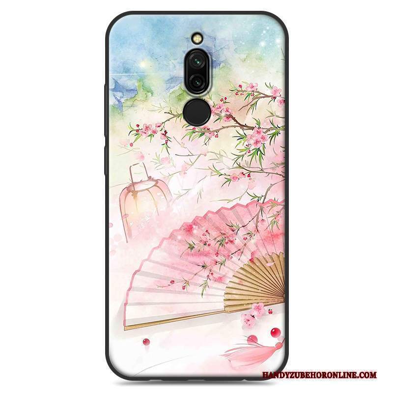 Custodia Redmi 8 Creativo Piccola Stile Cinese, Cover Redmi 8 Protezione Morbido Bianco