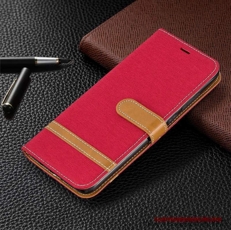 Custodia Redmi 8 Pelle Carta Affari, Cover Redmi 8 Folio Rossotelefono