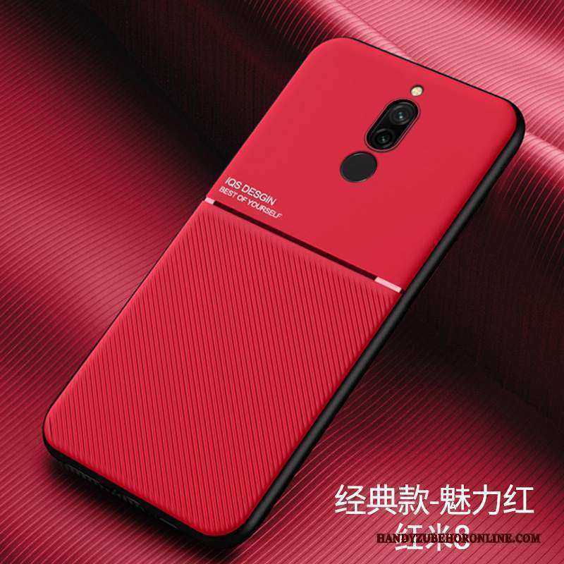 Custodia Redmi 8 Protezione Piccola Rosso, Cover Redmi 8 Moda Blu Sottile