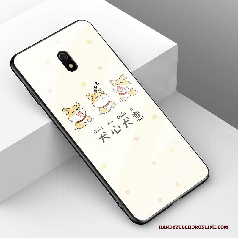 Custodia Redmi 8a Cartone Animato Anti-caduta Amanti, Cover Redmi 8a Moda Vetro Semplici