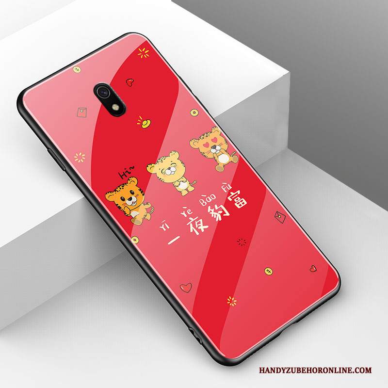 Custodia Redmi 8a Cartone Animato Anti-caduta Amanti, Cover Redmi 8a Moda Vetro Semplici