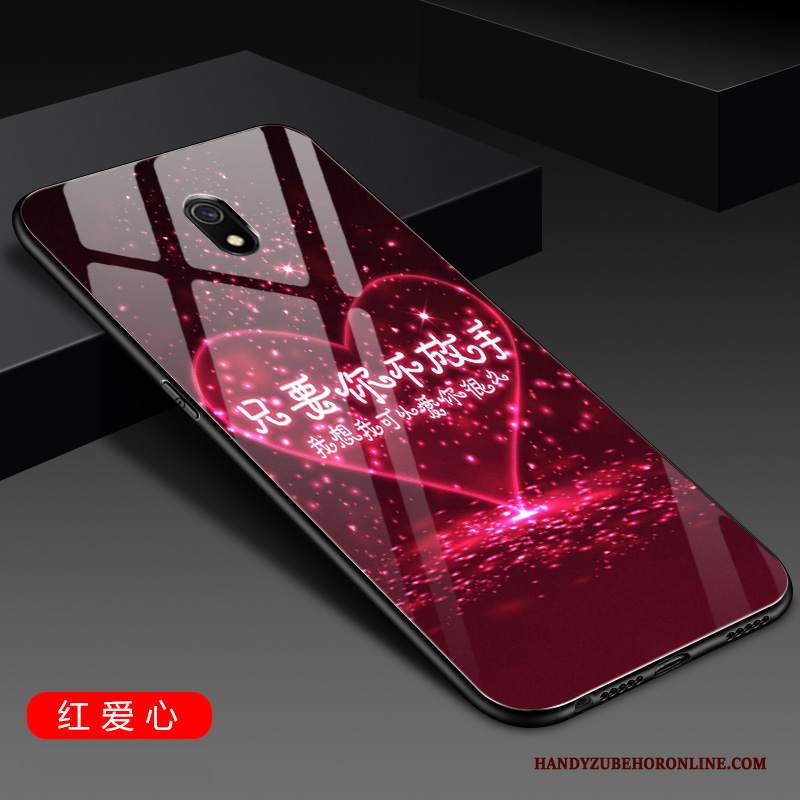 Custodia Redmi 8a Creativo Anti-caduta Rosso, Cover Redmi 8a Silicone Telefono Vetro