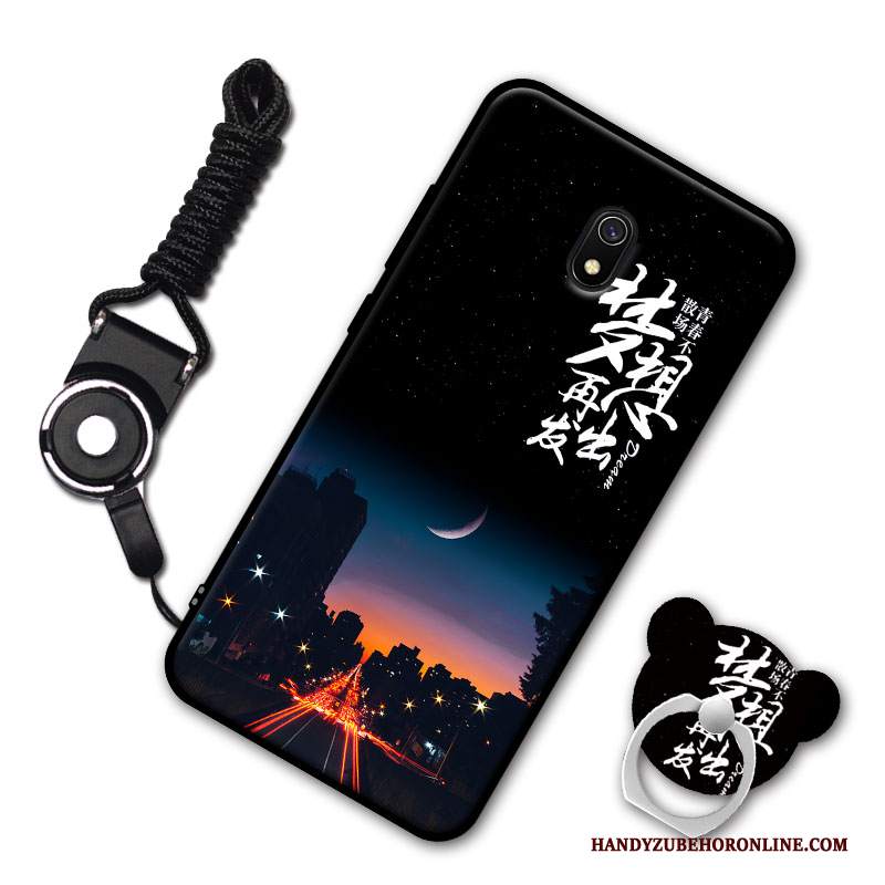 Custodia Redmi 8a Creativo Piccola Ornamenti Appesi, Cover Redmi 8a Moda Morbido Nero