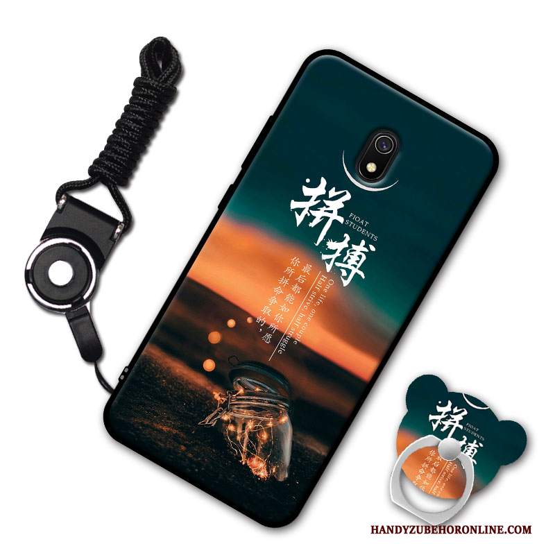 Custodia Redmi 8a Creativo Piccola Ornamenti Appesi, Cover Redmi 8a Moda Morbido Nero