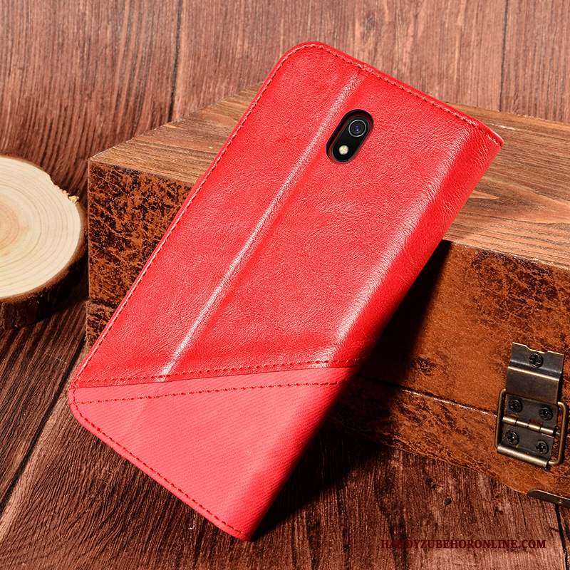 Custodia Redmi 8a Protezione Rosso Tutto Incluso, Cover Redmi 8a Pelle Morbido Piccola