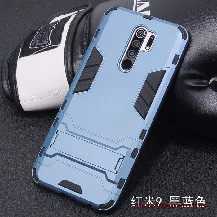 Custodia Redmi 9 Creativo Difficile Ring, Cover Redmi 9 Protezione Blu Macchiati