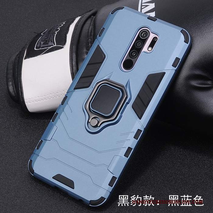 Custodia Redmi 9 Creativo Difficile Ring, Cover Redmi 9 Protezione Blu Macchiati