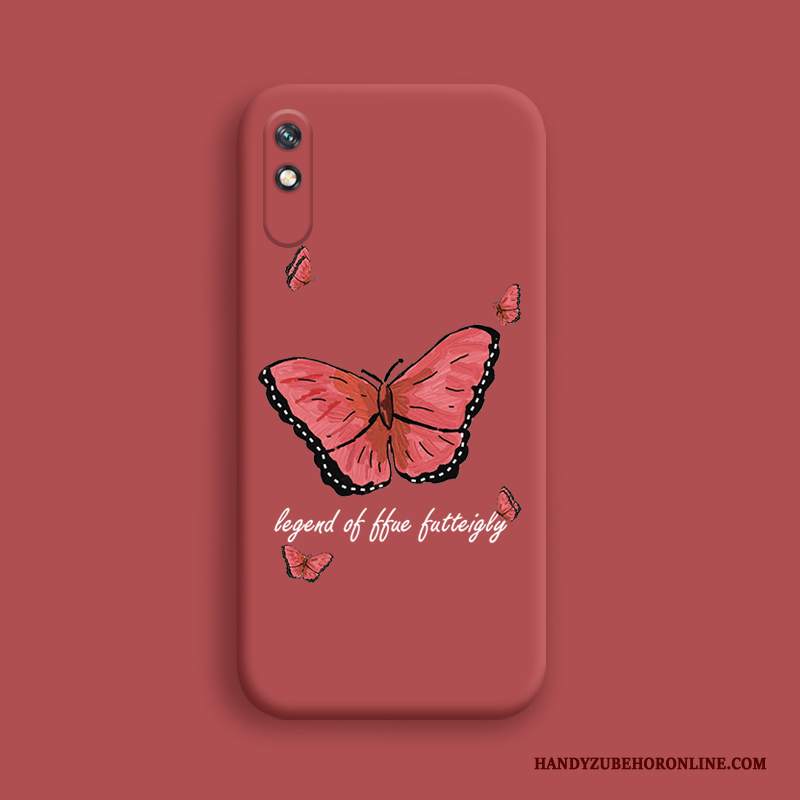 Custodia Redmi 9 Creativo Morbido Di Personalità, Cover Redmi 9 Silicone Bello Net Red