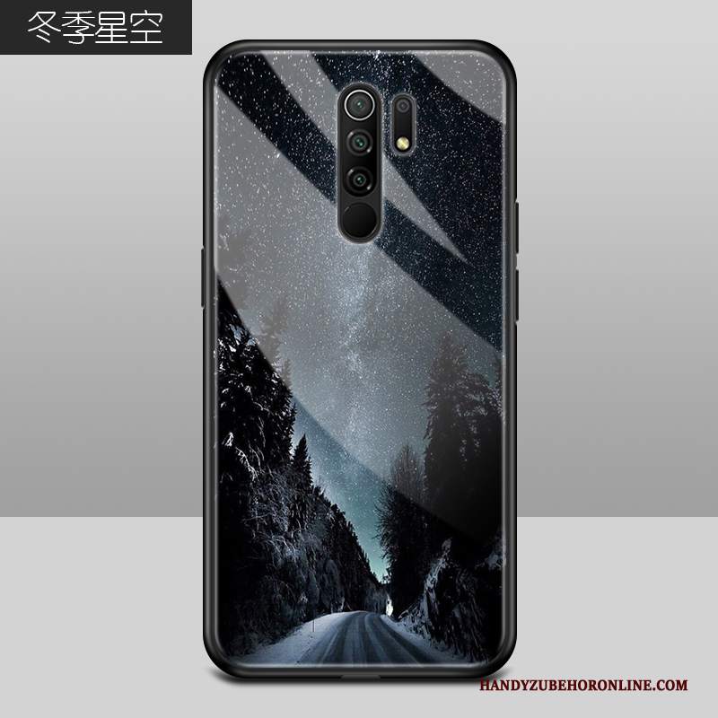 Custodia Redmi 9 Protezione Telefono Piccola, Cover Redmi 9 Creativo Blu Rosso