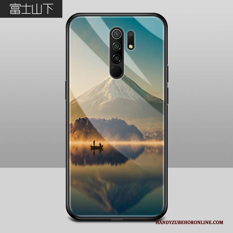 Custodia Redmi 9 Protezione Telefono Piccola, Cover Redmi 9 Creativo Blu Rosso