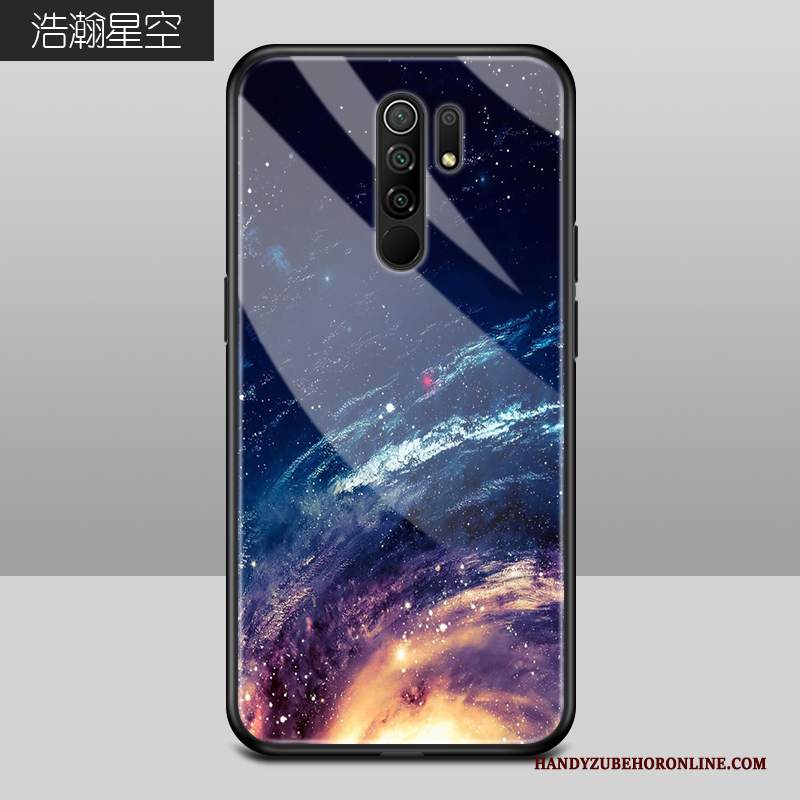 Custodia Redmi 9 Protezione Telefono Piccola, Cover Redmi 9 Creativo Blu Rosso