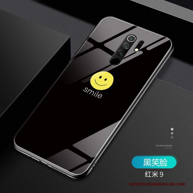 Custodia Redmi 9 Smiley Piccola, Cover Redmi 9 Rosso Net Red