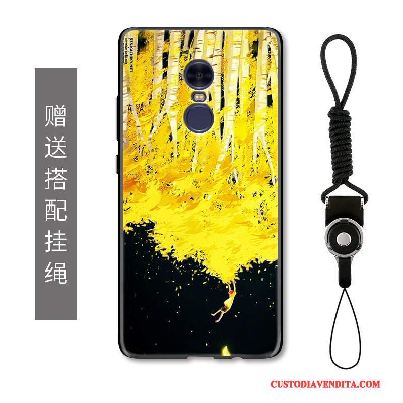 Custodia Redmi Note 4x Creativo Di Personalità Giallo, Cover Redmi Note 4x Goffratura Rossotelefono