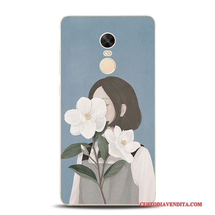 Custodia Redmi Note 4x Goffratura Telefono Fiori, Cover Redmi Note 4x Silicone Tutto Incluso Anti-caduta