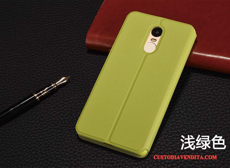 Custodia Redmi Note 4x Pelle Anti-caduta Rosso, Cover Redmi Note 4x Folio Piccolatelefono