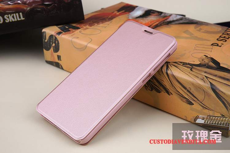 Custodia Redmi Note 4x Pelle Anti-caduta Rosso, Cover Redmi Note 4x Folio Piccolatelefono