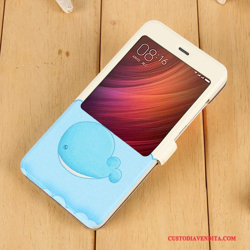 Custodia Redmi Note 4x Pelle Porpora Anti-caduta, Cover Redmi Note 4x Folio Magliatelefono