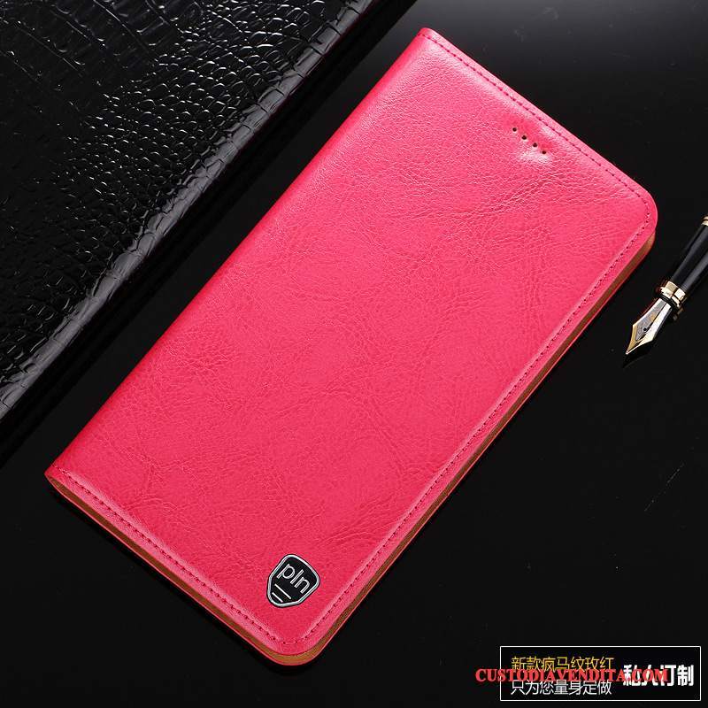 Custodia Redmi Note 4x Pelle Telefono Piccola, Cover Redmi Note 4x Protezione Anti-caduta Rosso